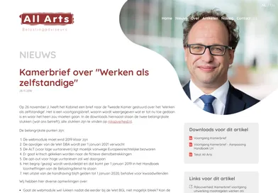 Screencapture allarts nl nieuws kamerbrief over werken als zelfstandige 2020 05 04 11 04 42 copy