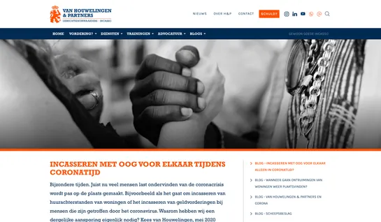 Screencapture houwelingen partners nl blogs blog incasseren met oog voor elkaar alleen in coronatijd 2020 08 28 17 14 20